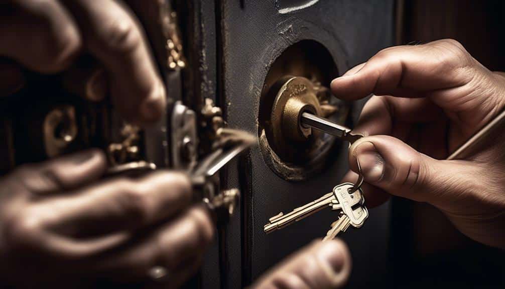 key stuck in broken lock