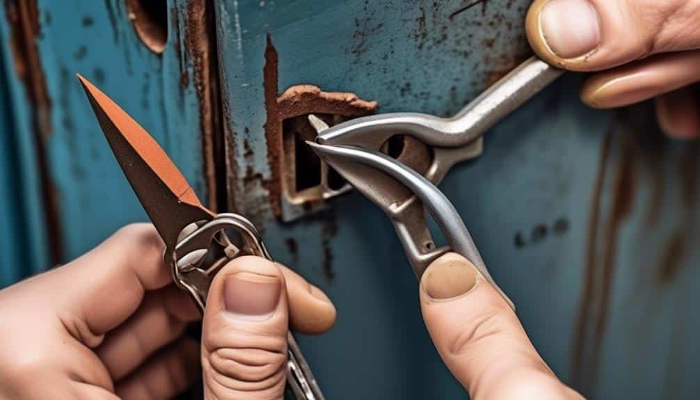 repairing the damaged lock
