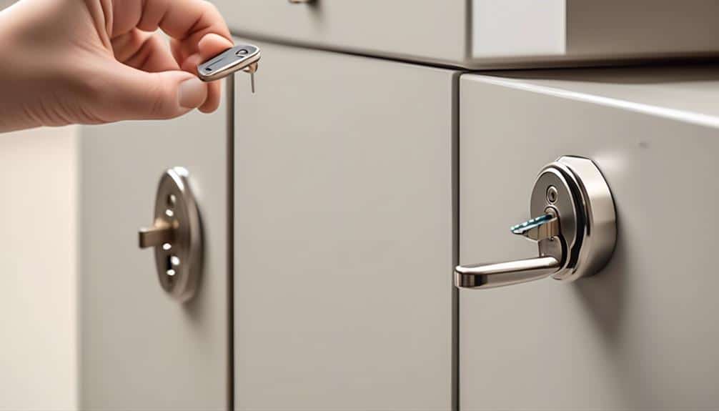 securing cabinet locks for accessibility